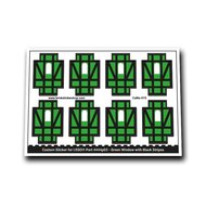 Green Window with Black Stripes - CaWa-015 - Afbeelding 1