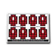 Red Window with Black Stripes - CaWa-017 - Afbeelding 1