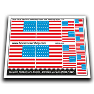 Custom Sticker - Flag - 23 Stars version (1820-1822)
