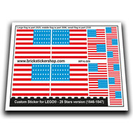 Custom Sticker - Flag - 28 Stars version (1846-1847)