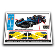Alternative Sticker for Set 77249 - Williams Racing FW46 Car
