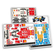 Alternative Sticker Bundle for Sets 10330, 10353 &amp; 11375 - Senna, Mansell &amp; Schumacher Liveries
