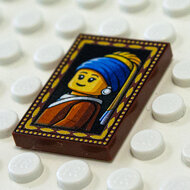 Printed Part - 2X3 Tile - Girl with a Pearl Earring