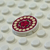 Printed Part - 2X2 Round Tile - Red Velvet Pie