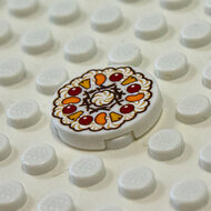Printed Part - 2X2 Round Tile - Cream Pie