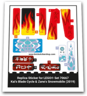 70667 - Kai's Blade Cycle &amp; Zane's Snowmobile - L0070667 - Afbeelding 1