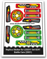 Replacement Sticker for Set 8241 - Battle Cars