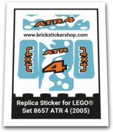 Replacement Sticker for Set 8657 - ATR 4