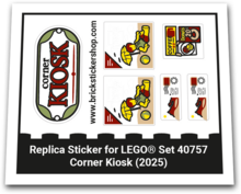 Replacement Sticker for Set 40757 - Corner Kiosk
