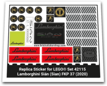 Replacement Sticker for Set 42115 - Lamborghini Si&aacute;n (Sian) FKP 37