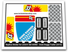 Replacement Sticker for Set 60082 - Dune Buggy Trailer