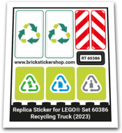 Replacement Sticker for Set 60386 - Recycling Truck