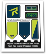 Replacement Sticker for Set 70826 - Rex's Rex treme Offroader!