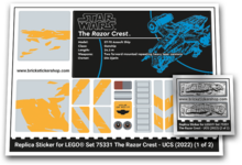 Replacement Sticker for Set 75331 - The Razor Crest UCS