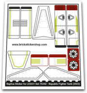 Replacement Sticker for Set 75342 - Republic Fighter Tank