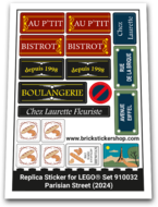 Replacement Sticker for Set 910032 - Parisian Street