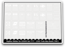 Replacement Sticker for Set 7777 - Train Idea Book
