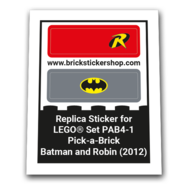 Replacement Sticker for Set PAB4-1 - Pick-a-Brick Batman and Robin