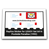 Replacement Sticker for Set 6416 - Poolside Paradise
