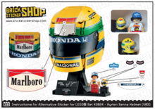 Alternative Sticker for Set 43024 - Ayrton Senna Helmet (V03)