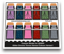 Glitter Dresses Various Colours Variant 1 - PaTo-013 - Afbeelding 1