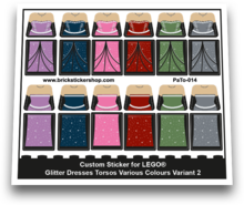 Glitter Dresses Various Colours Variant 2 - PaTo-014 - Afbeelding 1