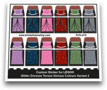 Glitter Dresses Various Colours Variant 3 - PaTo-015 - Afbeelding 1