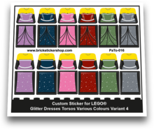 Glitter Dresses Various Colours Variant 4 - PaTo-016 - Afbeelding 1