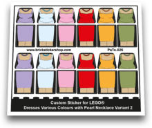 Dresses Various Colours with Pearl Necklace Variant 2 - PaTo-026 - Afbeelding 1