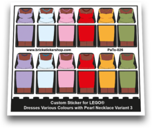 Dresses Various Colours with Pearl Necklace Variant 3 - PaTo-027 - Afbeelding 1