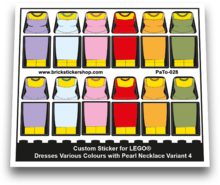 Dresses Various Colours with Pearl Necklace Variant 4 - PaTo-028 - Afbeelding 1