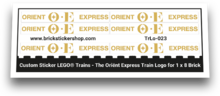 The Orient Express Logo for 1 x 8 Brick - TrLo-023 - Afbeelding 1