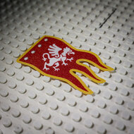 Custom Textile for Cloth Flag 8 x 5 Wave with Griffin Knight Emblem