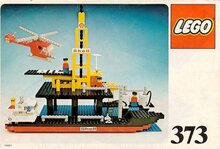 LEGO 373 - Offshore Rig with Fuel Tanker