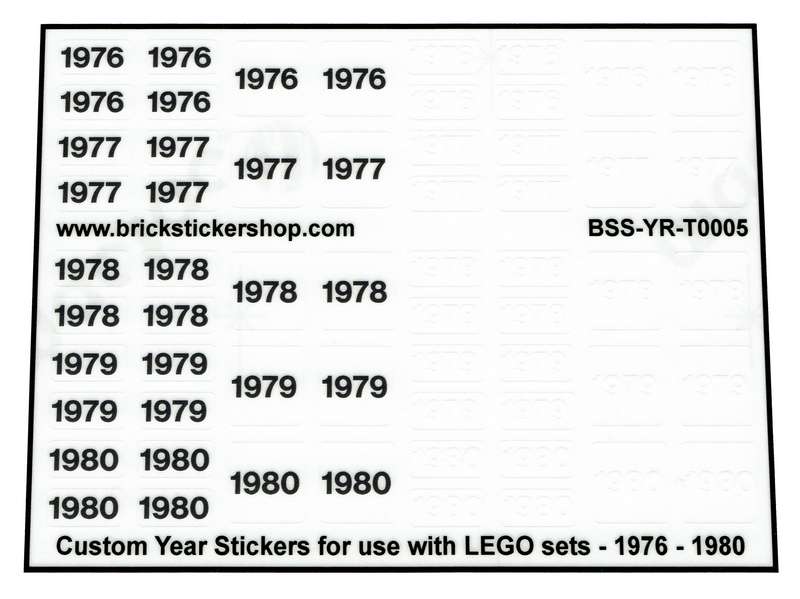 1976 Precut Custom Replacement Stickers for Lego Set 395-1909 Rolls-Royce 
