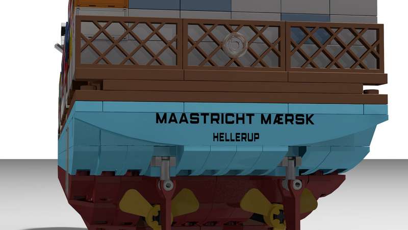 precortadas Custom Maersk Line Pegatina Sticker adecuado para lego 10155 arco 2 