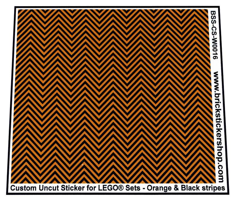 Custom Sticker - Uncut Orange & Black Stripes (version 1, 1mm)