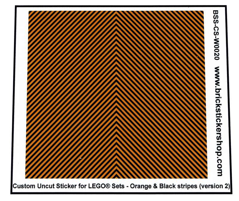 Custom Sticker - Uncut Orange & Black Stripes (version 2, 1mm)
