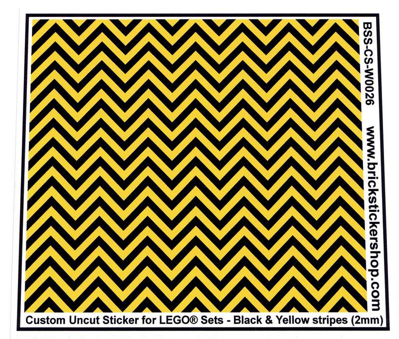 Custom Sticker - Uncut Black & Yellow Stripes (version 1, 2mm)