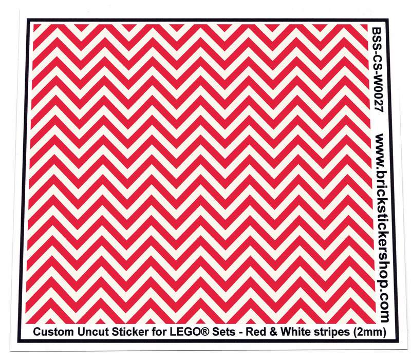 Custom Sticker - Uncut Red & White Stripes (version 1, 2mm)