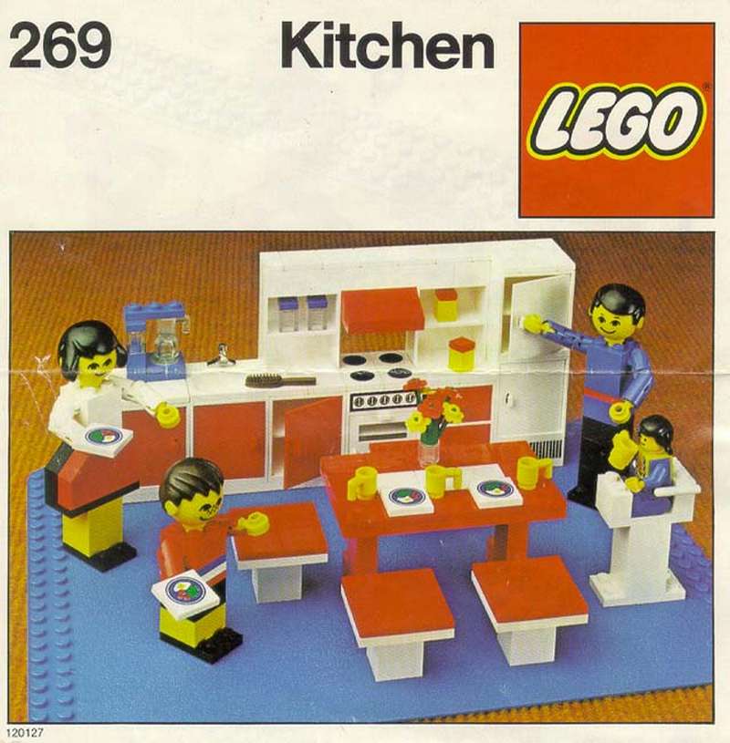 1974 Kitchen Set Precut Custom Replacement Stickers for Lego Set 263