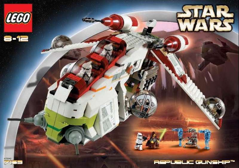 Aufkleber passend für LEGO 7163,Sticker Star Wars,Republic Gunship,Custom,Precut 