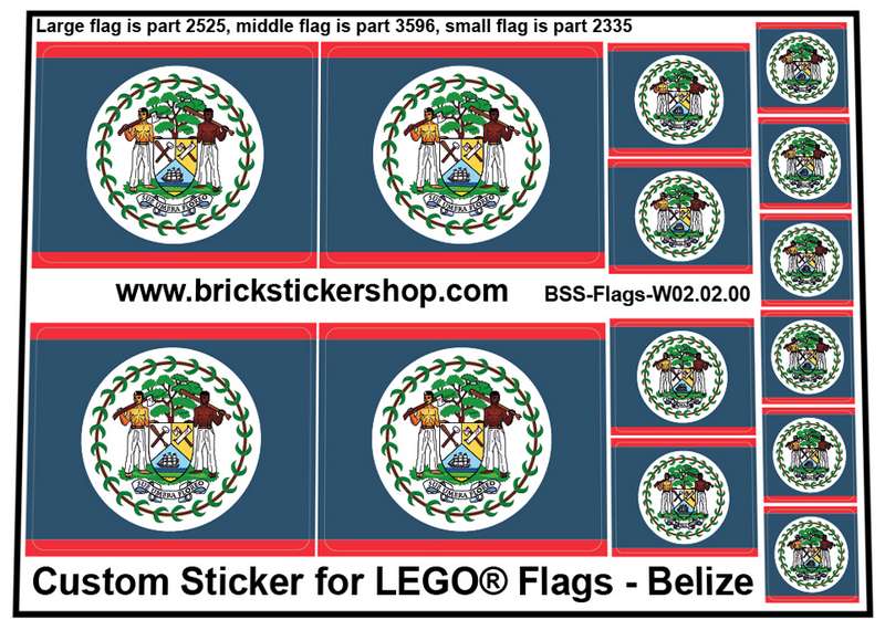 Custom Sticker - Flags - Flag of Belize