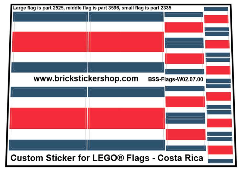 Custom Sticker - Flags - Flag of Costa Rica