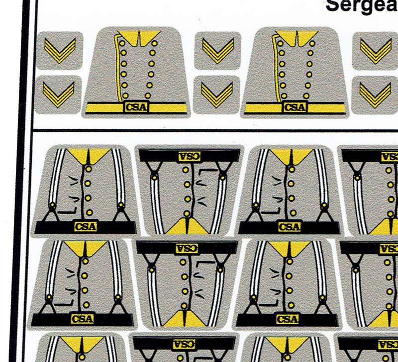 Lego Custom Stickers for Confederate States Army Cavalry 