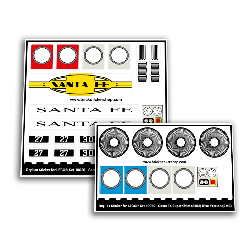 Replacement Sticker for Set 10020 - Santa Fe Super Chief (Blue Version)