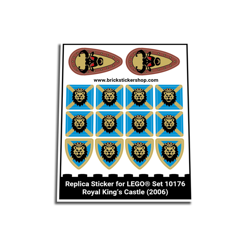 Precut Custom Replacement Stickers for LEGO set 10176 - Royal King's Castle