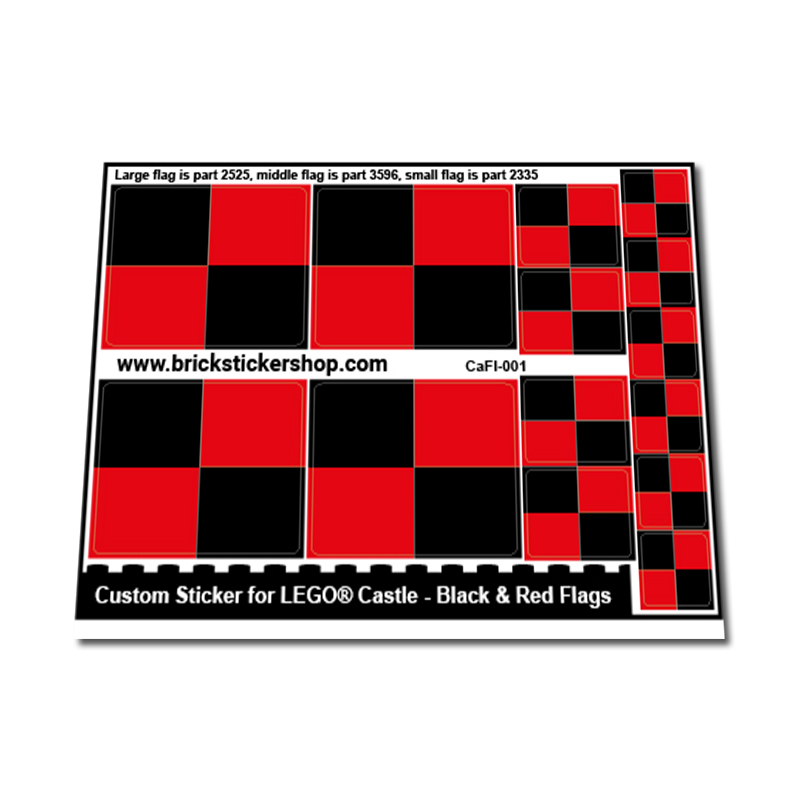 CaFl-001 - W - Black & Red Flags