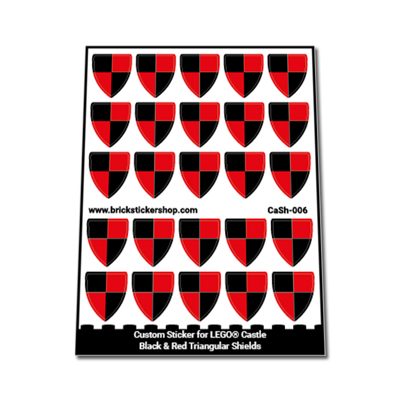 Custom Sticker - Black & Red Triangular Shields