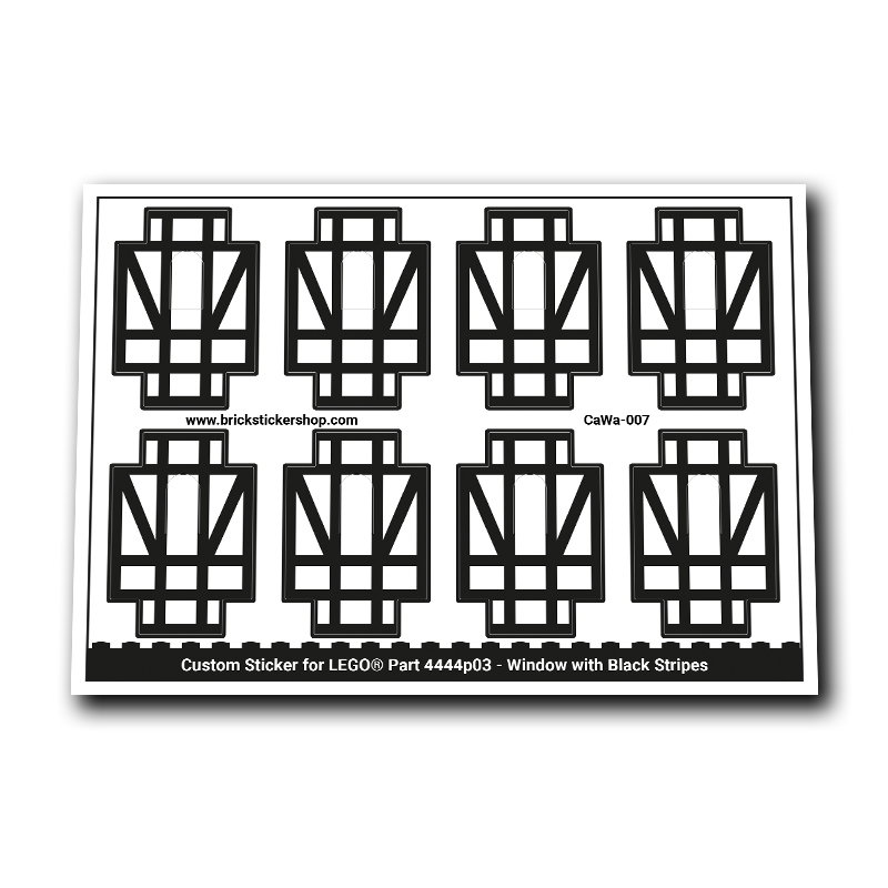 Custom Sticker - Window with Black Stripes